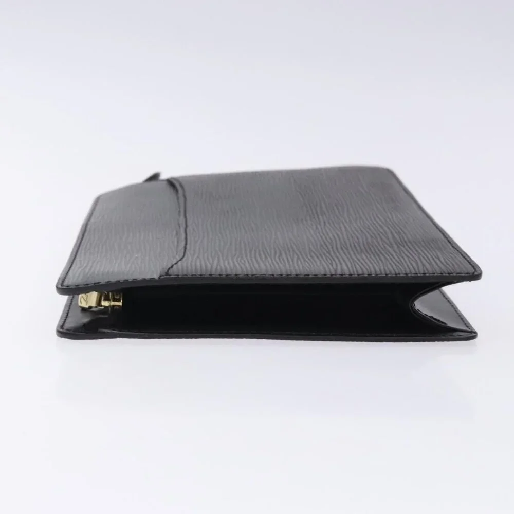 LOUIS VUITTON Epi Pochette Homme Clutch Bag Black Noir LV Auth